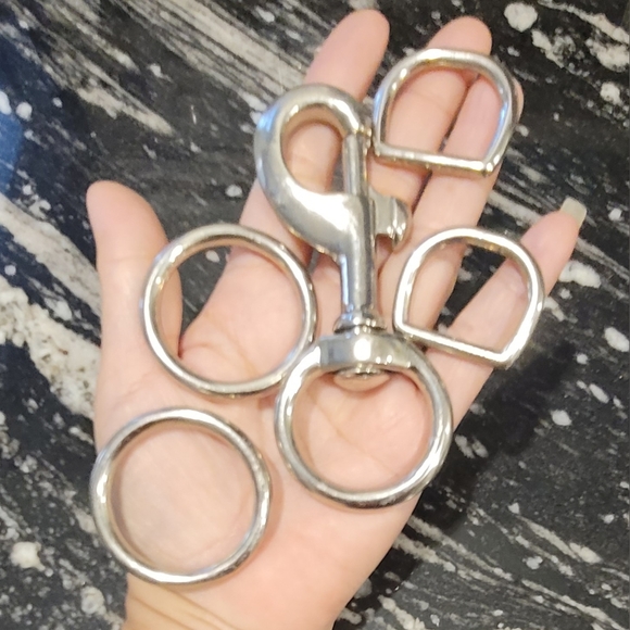 Handbag Purse Large Oversized Steel Hardware, Only - Picture 1 of 7